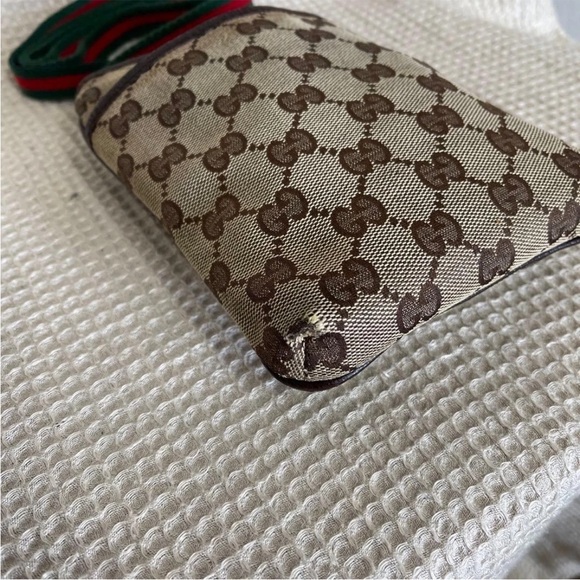 Gucci Beige and Brown Monogram Crossbody Bag - Picture 10 of 16